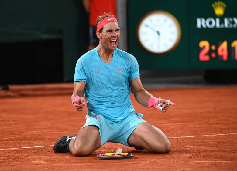 Rafael Nadal demuestra que sobre tierra batida es el mejor. FOTO: AFP