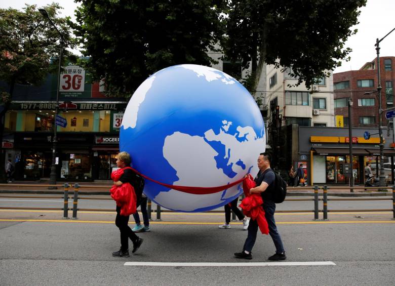 Desde el pasado viernes, antes del inicio del debate general, comenzaron a realizarse protestas en ciudades de 173 países para llamar la atención sobre el cambio climático. FOTO Reuters