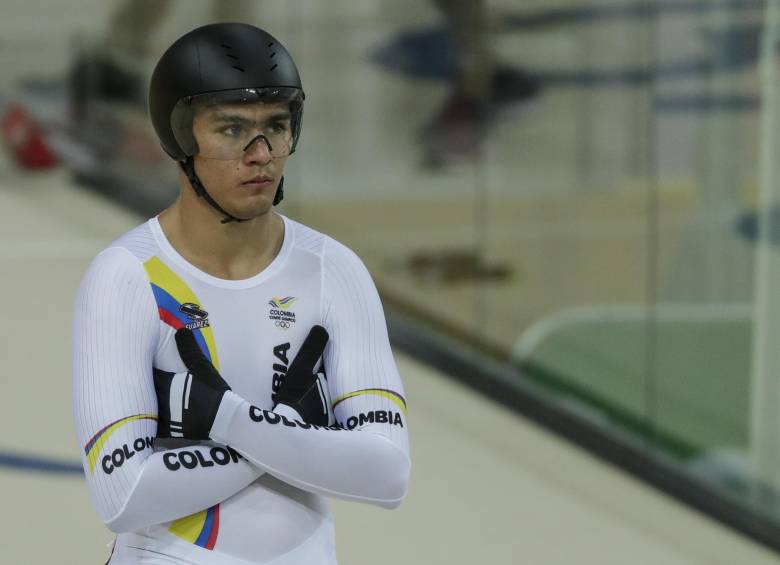 Fabián Puerta ganó oro en el Keirin de los pasados Centroamericanos. FOTO Colprensa