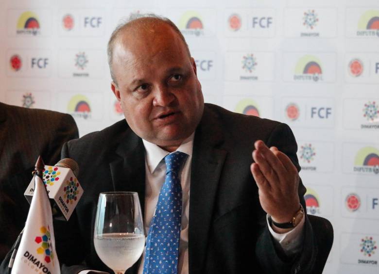 Jorge Enrique Vélez, presidente de la División Mayor del Fútbol Colombiano, Dimayor. FOTO COLPRENSA