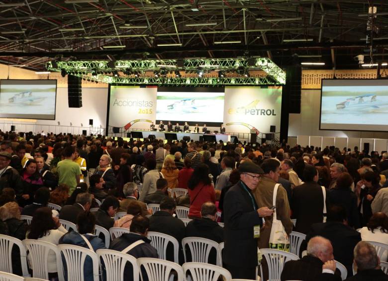 En la asamblea anual de Ecopetrol se realizó en Corferias (Bogotá) y participaron más de 5.500 de los 400 mil accionistas de la petrolera. FOTO CORTESÍA