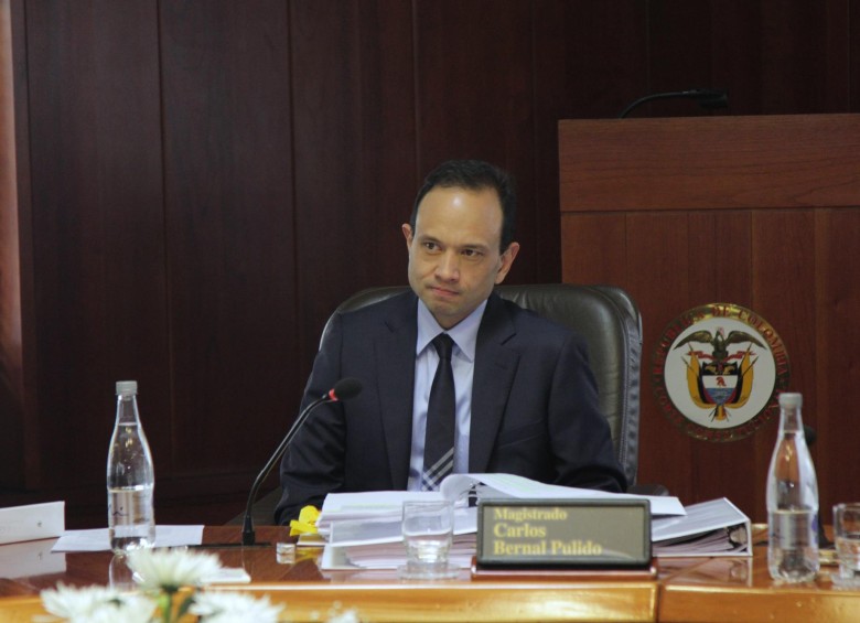 Carlos Bernal Pulido como magistrado de la Corte. FOTO COLPRENSA