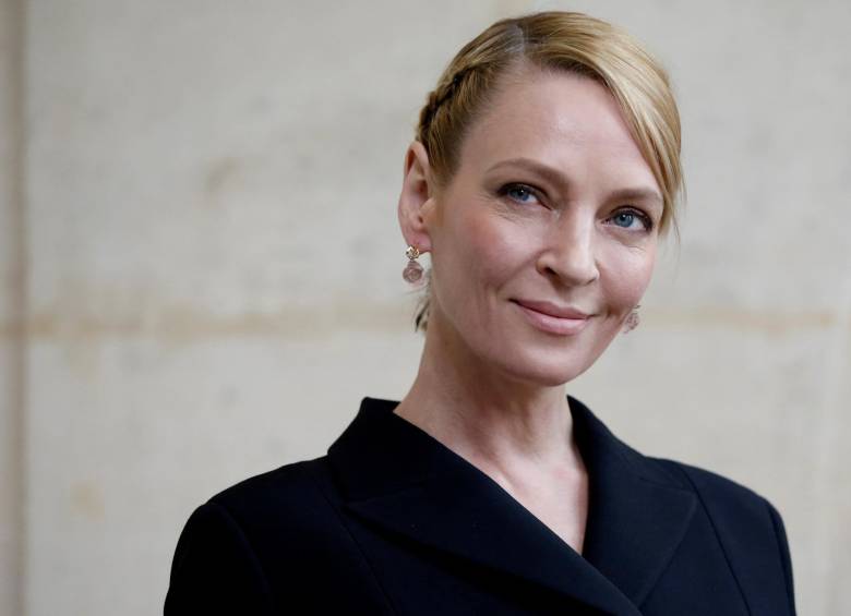 Uma Thurman en un desfile de Christian Dior en París, en 2017. FOTO: Reuters 