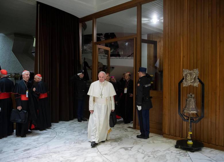 El Papa Francisco al finalizar el encuentro sobre abusos sexuales por parte del clero, al que convocó desde 2018. FOTO efe