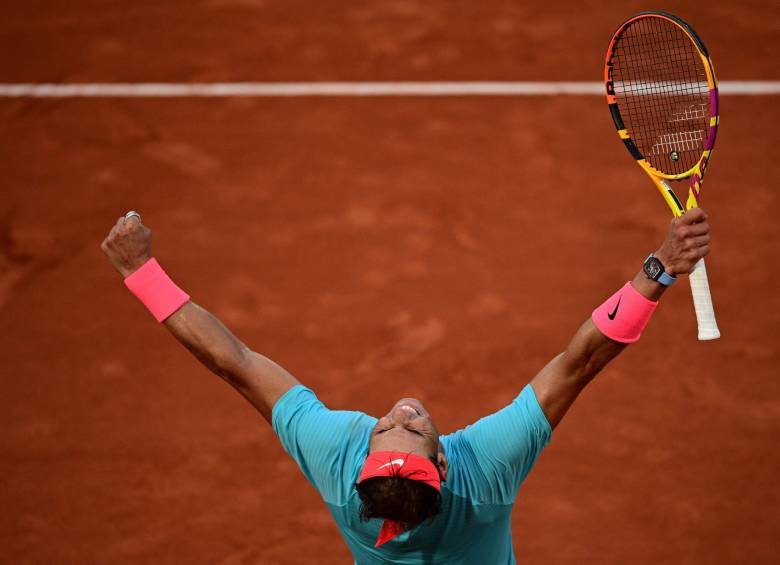 Rafael Nadal, otra vez finalista en Roland Garros. Foto AFP