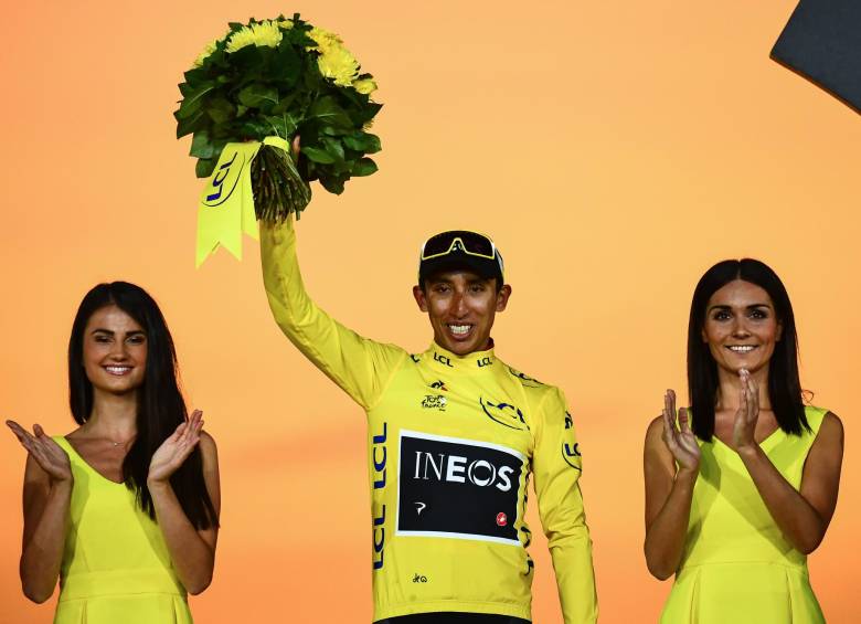 Egan Bernal, campeón del Tour de Francia. Foto: AFP