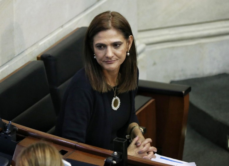 En el senado de la república se realizó la moción de censura a la ministra de transporte Angela María Orozco , en la foto. FOTO COLPRENSA