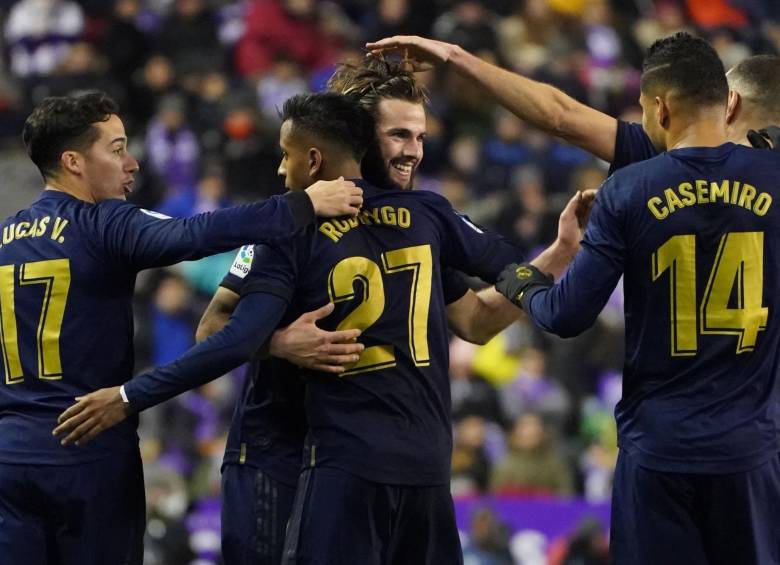 El único gol del encuentro lo marcó el defensa Nacho Fernández, que le dio la victoria al equipo blanco. FOTO AFP