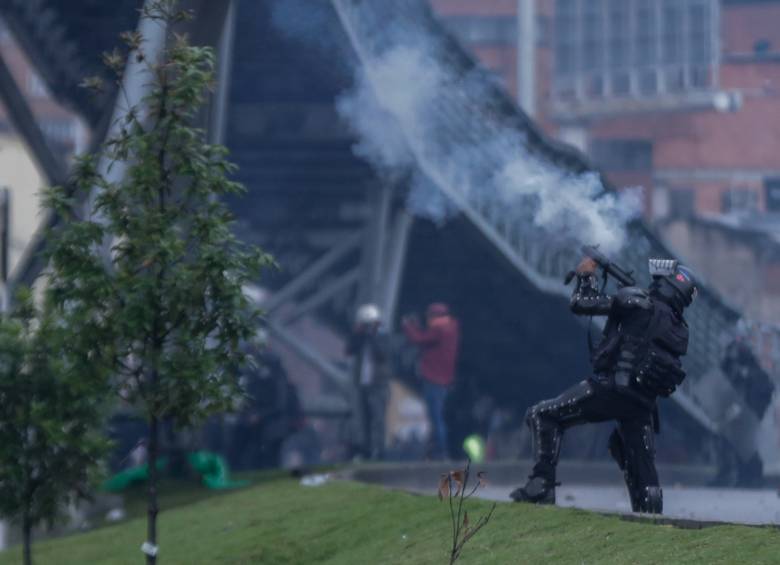 Un sector que sufrió fuertes afectaciones en el orden público fue la localidad de Suba, en el noroccidente de Bogotá. FOTO COLPRENSA