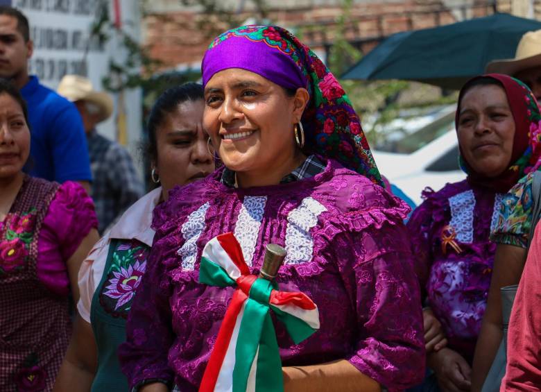La líder indígena y activista Eufrosina Cruz pertenece al Partido Acción Nacional de México. Fue diputada local y presidenta del Congreso de Oaxaca. FOTO Cortesía