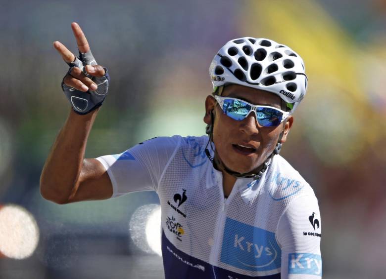 El boyacense logró por segunda ocasión el título como el mejor joven de la carrera. FOTO AP