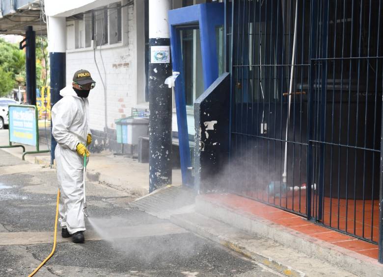 Desinfección de cárceles de Medellín y el Valle de Aburrá. FOTO: Cortesía. 