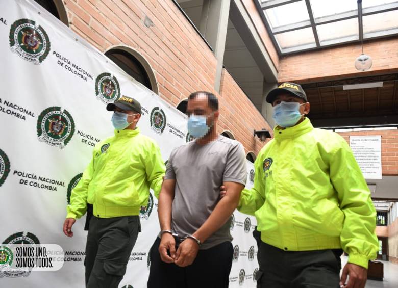 Alias “El Mudo” había sido capturado por la Policía Metropolitana en el municipio de San Jerónimo, en el Occidente antioqueño. FOTO: cortesía de la Policía.