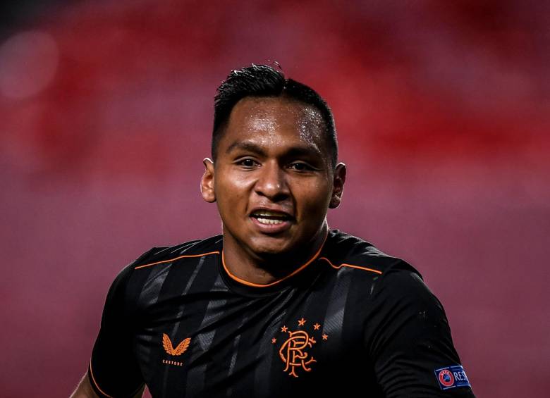 Alfredo Morelos es el máximo goleador del Rangers en competiciones europeas. FOTO AFP