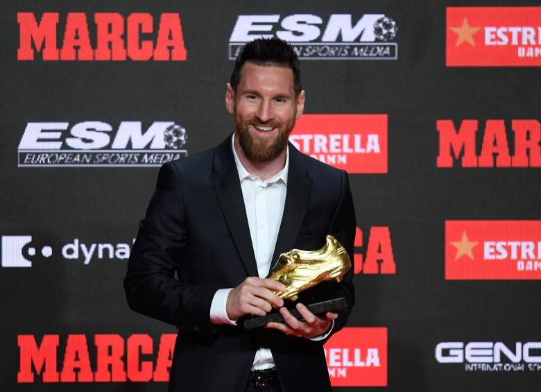Messi sumó su tercera Bota de Oro consecutiva, algo que nadie ha conseguido desde la creación de la distinción en 1967. FOTO AFP