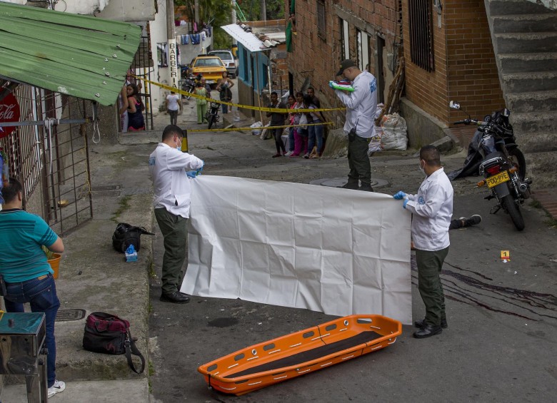 Homicidio en el barrio El Socorro ocurrido el 26 de noviembre de 2019. FOTO SANTIAGO RICO
