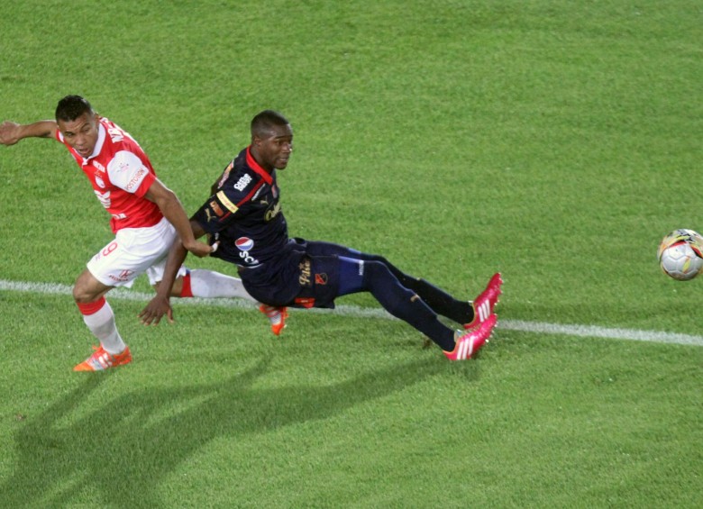 El gol de Andrés Mosquera a los 88 minutos fue insuficiente para el DIM que se quedó sin título y sin copa internacional. FOTO COLPRENSA