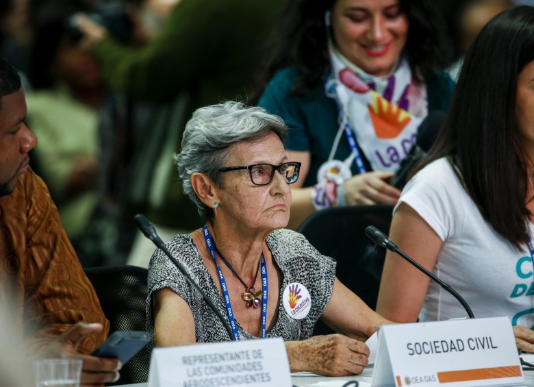 Judith Botero, una de las representantes de la sociedad civil que habló ante la OEA. FOTO: Esteban Vanegas