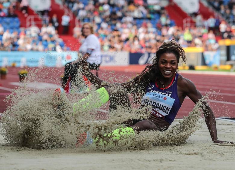 De 14 pruebas que disputó este año, Caterine ganó 8 en salto triple y cuatro en largo. FOTO: EFE