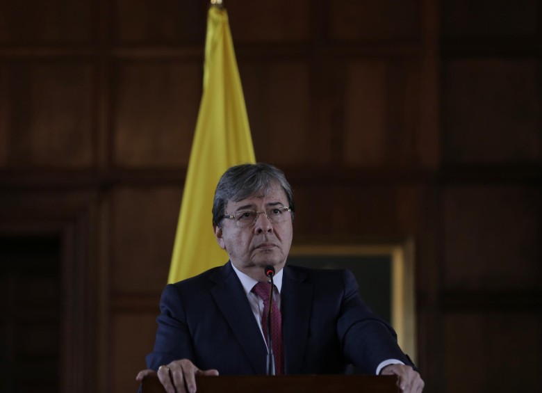 El ministro de Relaciones Exteriores de Iván Duque, Carlos Holmes Trujillo, concedió una rueda de prensa en el Palacio de San Carlos donde reveló la hoja de ruta de la cartera. FOTO Colprensa