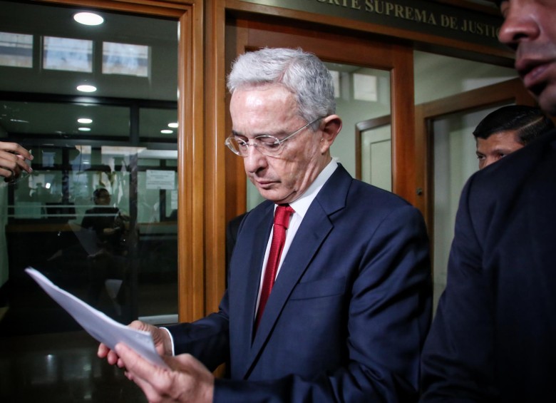 El caso del expresidente Uribe pasó a manos de la Corte. FOTO: Colprensa