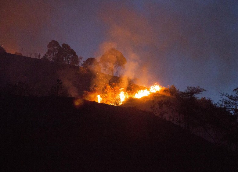En Medellín se han presentado 80 incendios forestales en lo que va de la temporada seca, según el Departamento Administrativo de Gestión del Riesgo de Desastres (Dagrd). FOTO ARCHIVO EDWIN BUSTAMANTE. 
