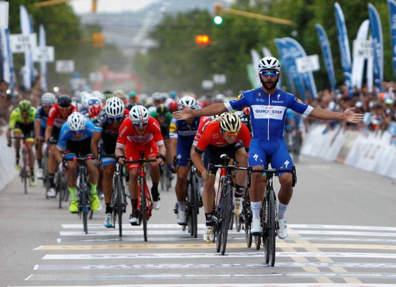 Gaviria logró ayer tercer triunfo personal en San Juan. Su máximo objetivo en 2018 es Tour de Francia. FOTO CORTESÍA LUIS BARBOSA
