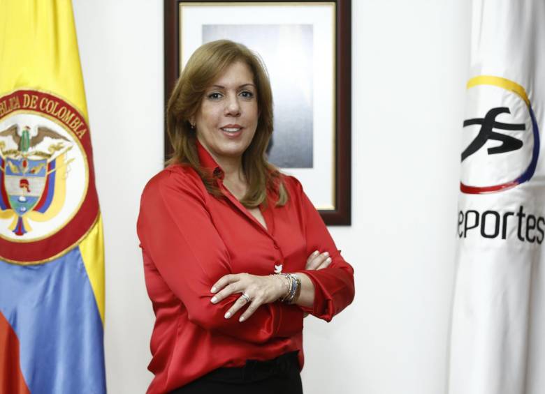 Clara Luz Roldán cumplió este martes con su primera rendición de cuentas pública de Coldeportes nacional. FOTO COLPRENSA