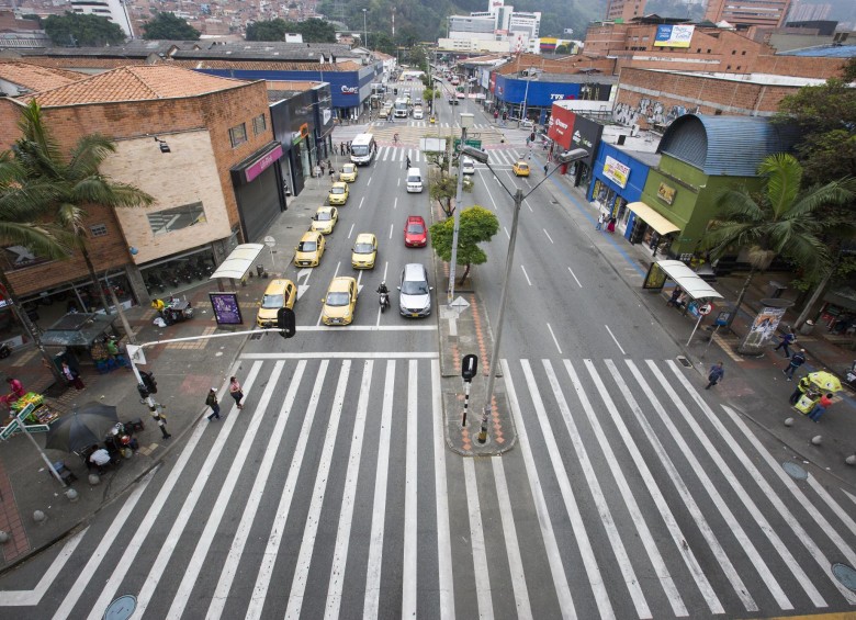 Así se ven las calles de Medellín en horario de pico y placa ambiental. Foto: Edwin Bustamante Restrepo.