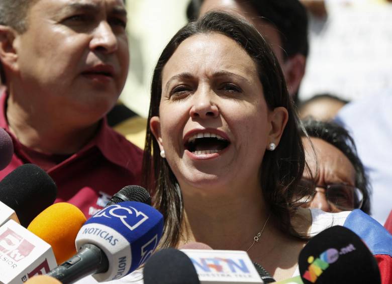 Machado pidió la libertad de Ledezma durante un discurso que fue grabado por distintos medios internacionales. FOTO reuters