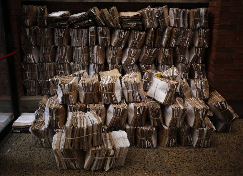 56 mil procesos hay actualmente en los juzgados de ejecución de penas. Imagen ilustrativa de archivos judiciales. FOTO: Colprensa