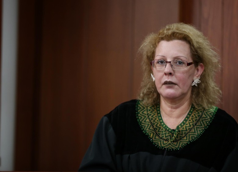 Lucy Jeannette Bermúdez, Presidente Consejo de Estado, institución que este martes defendió sus actuaciones sobre el caso Santrich. Foto: Colprensa. 