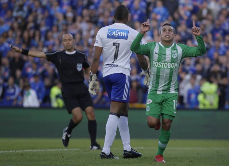 Vladimir Hernández, autor del gol verde ante Millonarios. El choque terminó 1-1. FOTO COLPRENSA