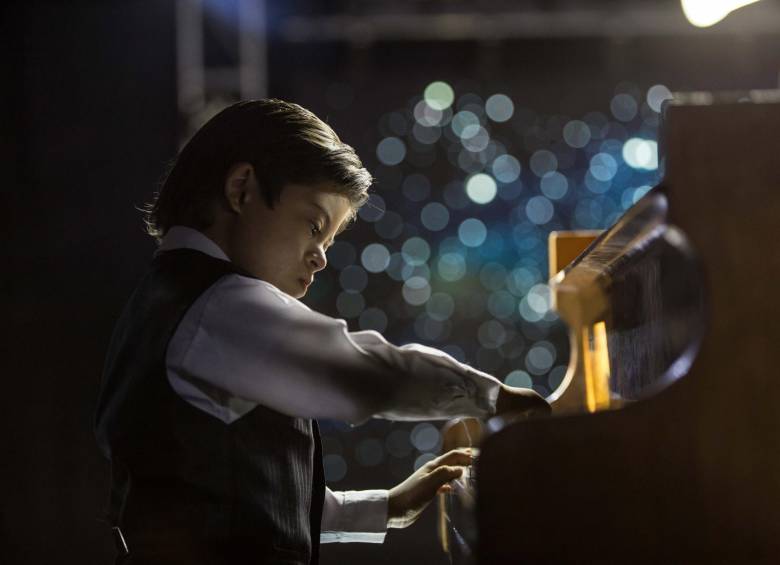 Issac es uno de los protagonistas de Talento millonario. Con él actúan en la película más niños y jóvenes con condiciones especiales. FOTO cortesía edison vanegas 