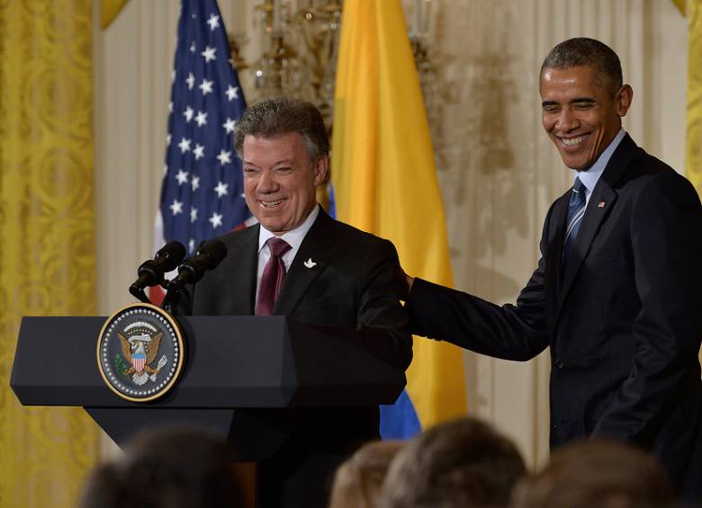 Obama felicitó a Santos por el premio Nobel. FOTO Archivo Colprensa