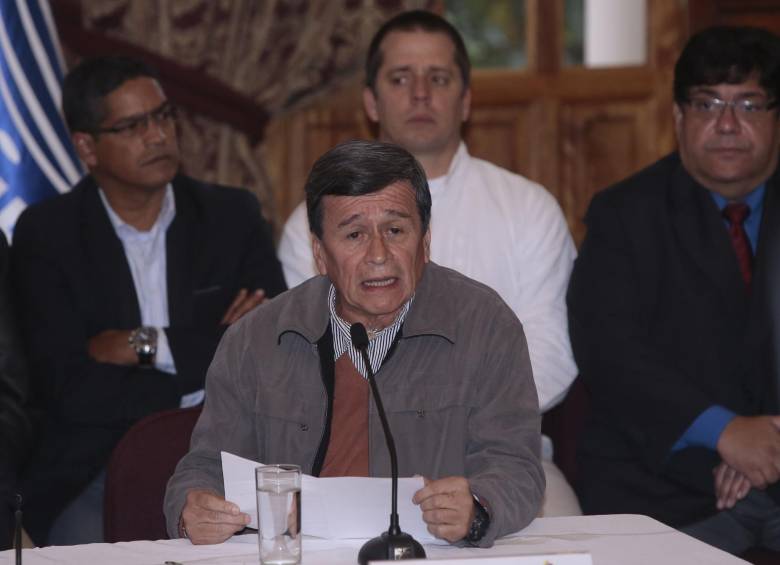 “Pablo Beltrán”, del equipo negociador del Eln, pidió no ponerle tiempos al proceso de paz con el Gobierno. FOTO AFP