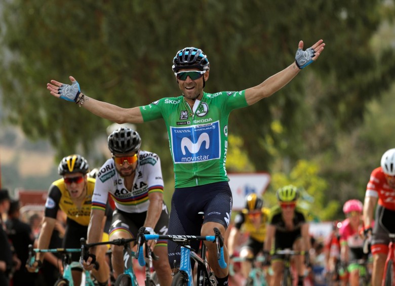Alejandro Valverde, a sus 38 años, demuestra gran poderío. FOTO EFE