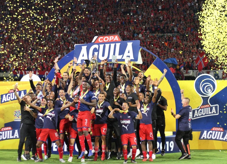 Independiente Medellín se coronó campeón de la Copa Águila 2019, tras vencer en la final al Deportivo Cali. . Foto: Colprensa