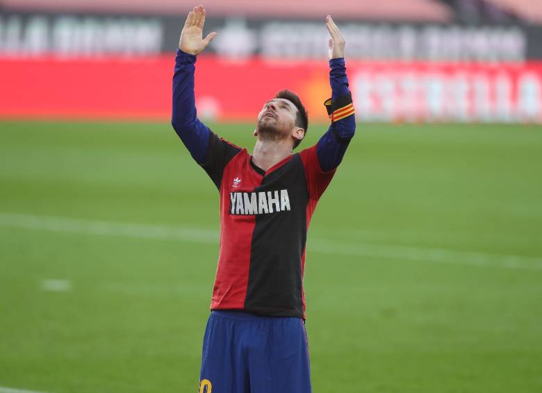 Messi marcó el cuarto gol de Barcelona en la victoria 4-0 al Osasuna. FOTO TOMADA DE TWITTER @FCBarcelona_es