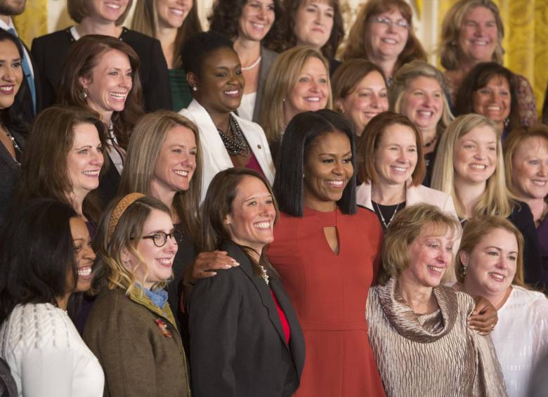 Michelle Obama no mencionó en ningún momento al presidente electo de EE.UU., Donald Trump. FOTO AFP