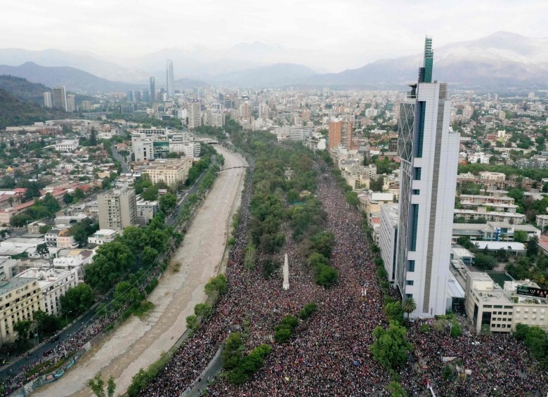 Protestas en Chile. FOTO: AFP