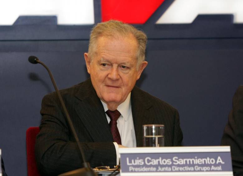 La fortuna en dólares de Luis Carlos Sarmiento, dueño del Grupo Aval, se redujo en US$2.500 millones en el último año. FOTO COLPRENSA