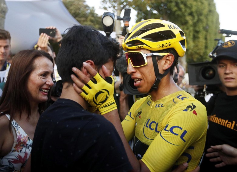 Egan Bernal, campeón del Tour de Francia. Foto: EFE
