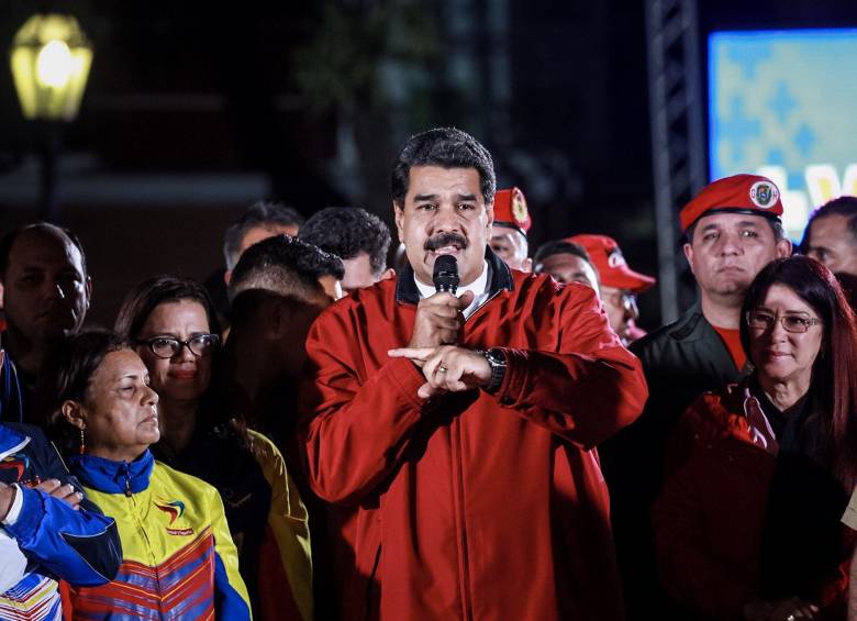 Maduro habló una vez se conocieron los resultados del CNE. FOTO EFE