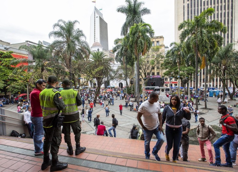 La Seguridad en el Centro de Medellín es uno de los reclamos latentes de los ciudadanos en la capital antioqueña. FOTO EDWIN BUSTAMANTE