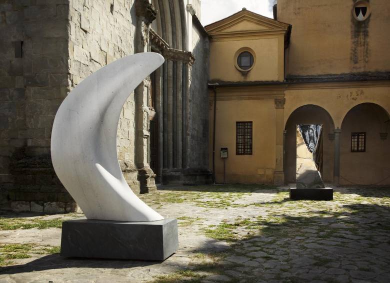 Antes de llegar a Cartagena, Gustavo Vélez expuso en Italia, en la Piazza San Domenico. FOTO cortesía