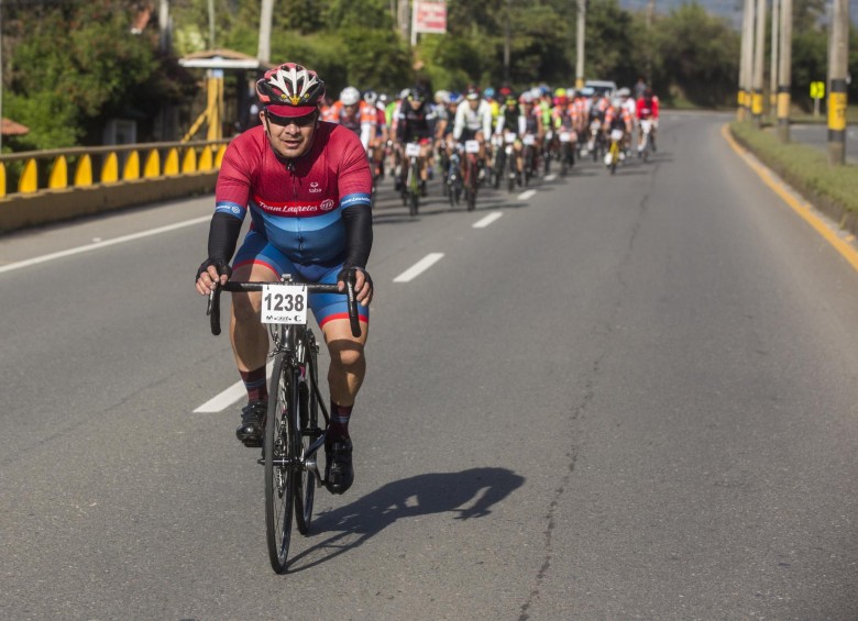 La prueba de ruta recorrió 48 kilómetros entre los municipios de Guarne, Carmen de Viboral y La Ceja en el oriente de Antioquia. Foto: Esteban Vanegas