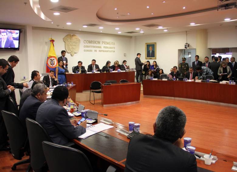 Debate en la Comisión Primera de la Cámara de Representantes. FOTO Colprensa