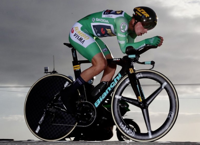 El esloveno Primoz Roglic ganó la etapa 13 de la Vuelta y retomó el liderato. FOTO TOMADA @LAVUELTA