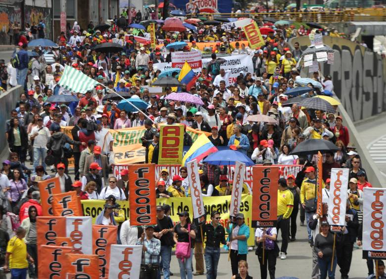 Los maestros marcharán el 28 y el 29 de agosto próximos. FOTO COLPRENSA